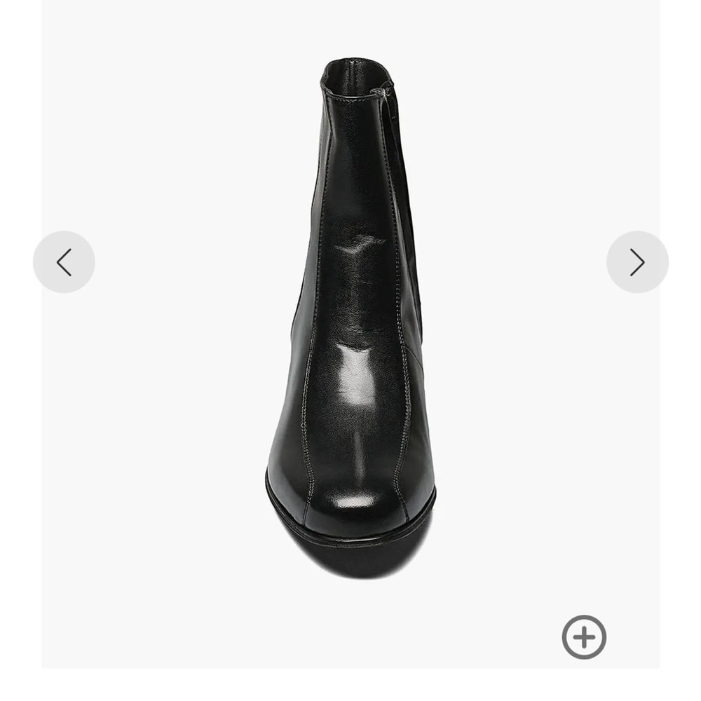 Sleek Black Leather Zipper Boots
